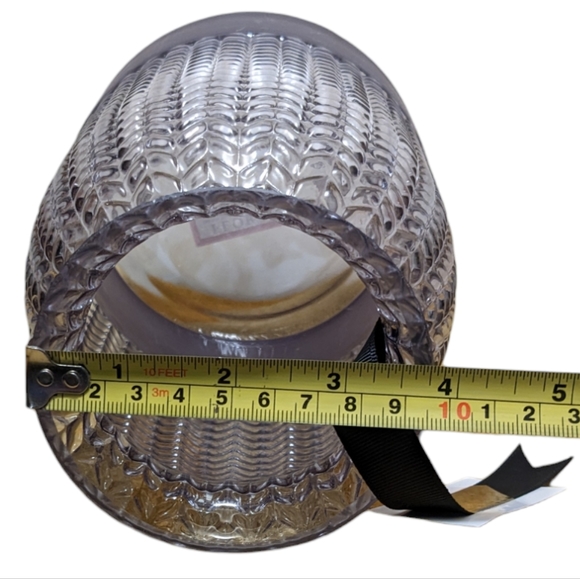 Debi Lilly Smokey Gray Heavyweight Holiday Herringbone Candle Holder Vase - Picture 9 of 9